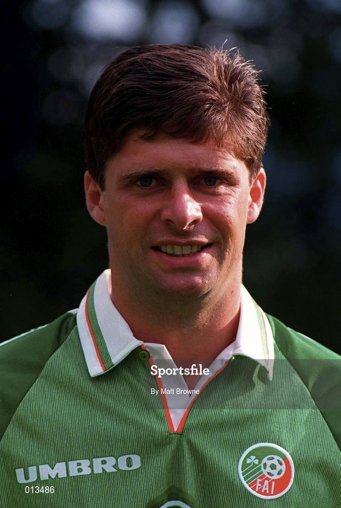 31 August 1996; Niall Quinn during a Republic of Ireland portrait session. Photo by Matt Browne/Sportsfile