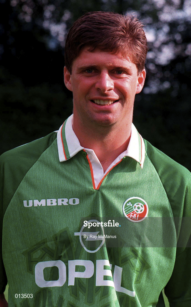 31 August 1996; Niall Quinn during a Republic of Ireland portrait session. Photo by Ray McManus/Sportsfile