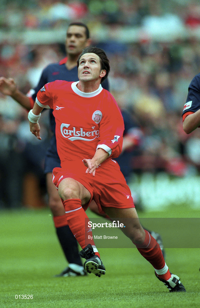31 July 1998; ¯yvind Leonhardsen of Liverpool during the Carlsberg Trophy match between St Patrick's Athletic and Liverpool at Lansdowne Road in Dublin. Photo by Matt Browne/Sportsfile