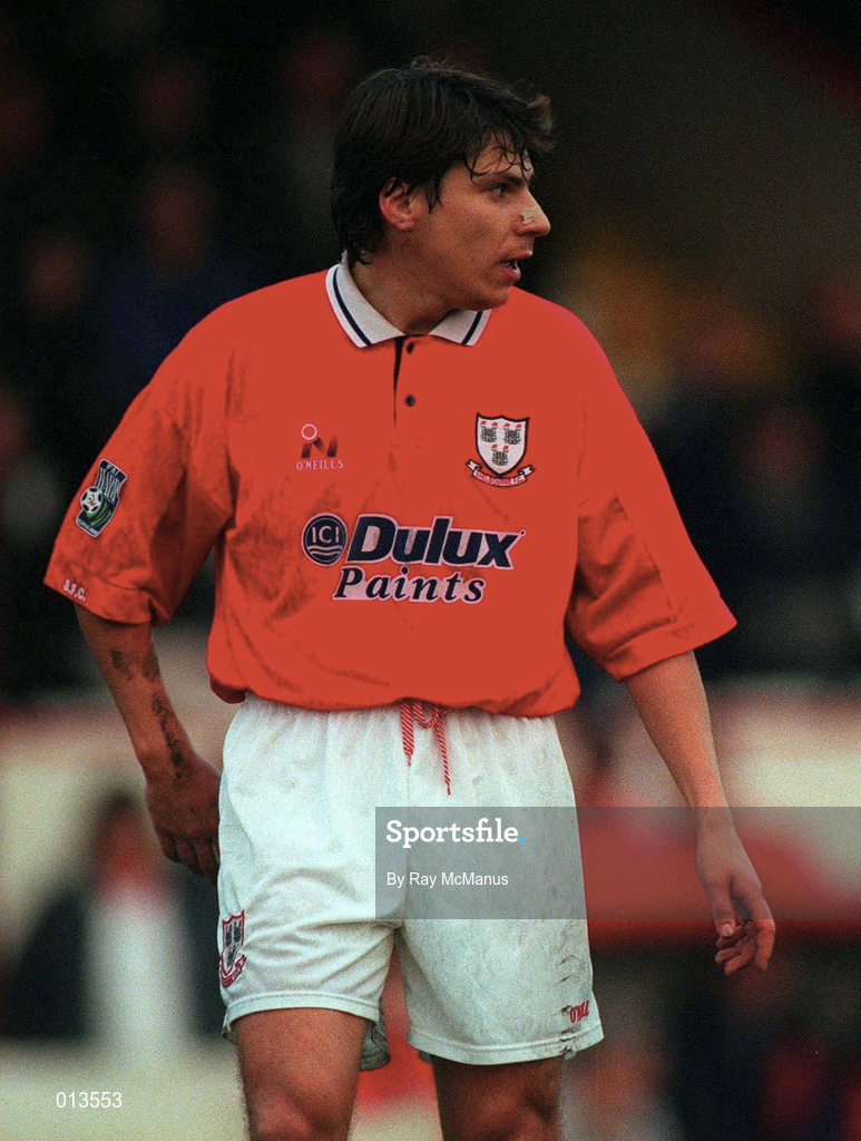 8 December 1996; Pascal Vaudequin of Shelbourne during the Bord Gáis National League Premier Division match between Shelbourne and Sligo Rovers at Tolka Park in Dublin. Photo by Ray McManus/Sportsfile