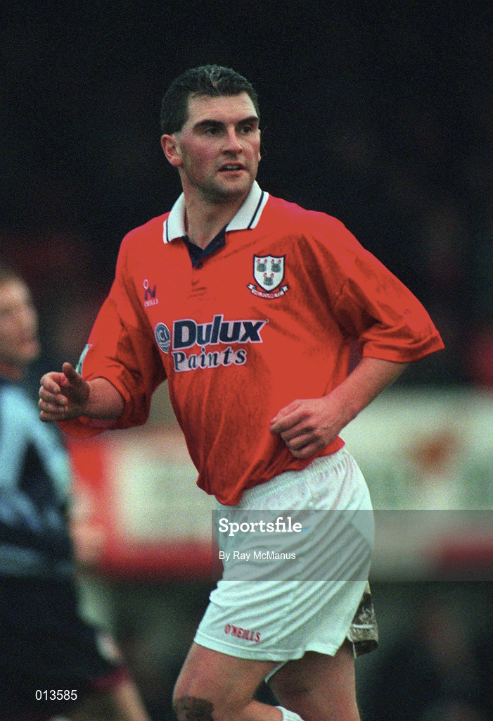8 December 1996; Pat Morley of Shelbourne during the Bord Gáis National League Premier Division match between Shelbourne and Sligo Rovers at Tolka Park in Dublin. Photo by Ray McManus/Sportsfile