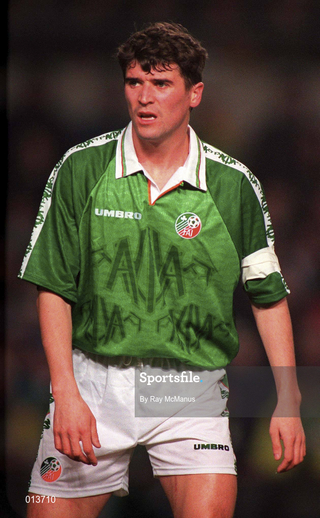 27 March 1996; Roy Keane of Republic of Ireland during the International Friendly match between Republic of Ireland and Russia at Lansdowne Road in Dublin. Photo by Ray McManus/Sportsfile