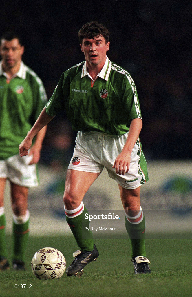 27 March 1996; Roy Keane of Republic of Ireland during the International Friendly match between Republic of Ireland and Russia at Lansdowne Road in Dublin. Photo by Ray McManus/Sportsfile