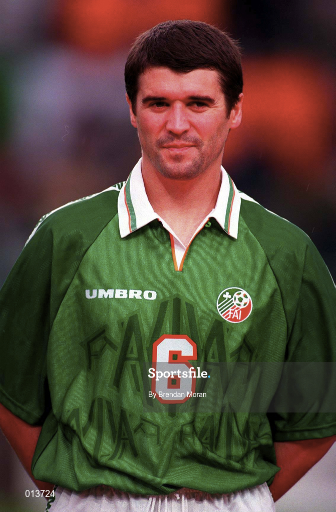 21 May 1997; Roy Keane of Republic of Ireland during the FIFA World Cup 1998 Group 8 Qualifying match between Republic of Ireland and Liechtenstein at Lansdowne Road in Dublin. Photo by Brendan Moran/Sportsfile