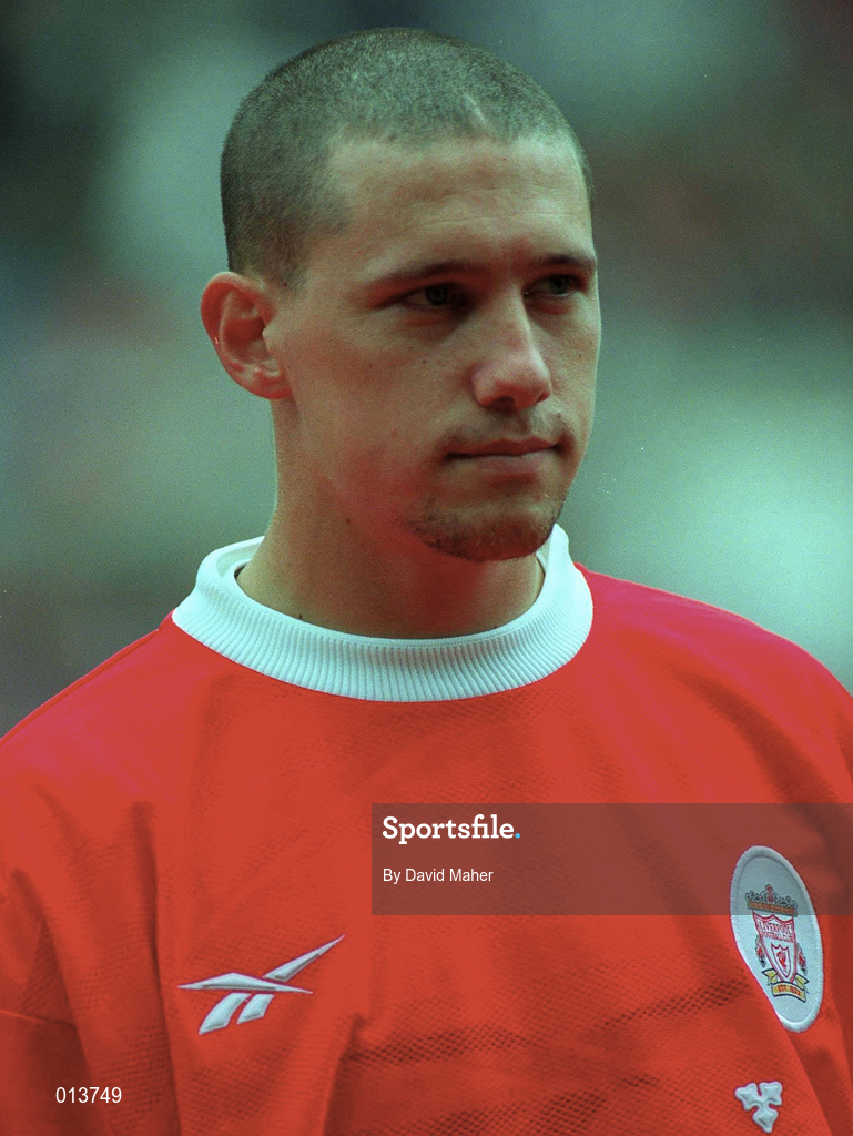 31 July 1998; Sean Dundee of Liverpool during the Carlsberg Trophy match between St Patrick's Athletic and Liverpool at Lansdowne Road in Dublin. Photo by David Maher/Sportsfile