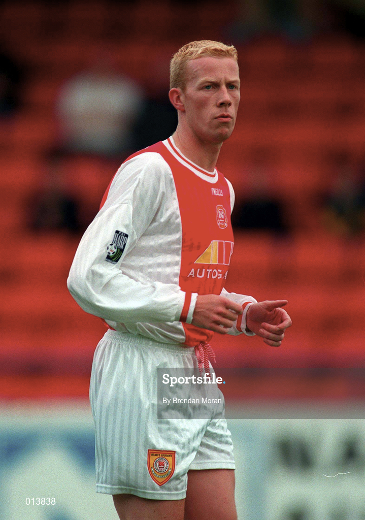 18 July 1998; Stephen McGuinness of St Patrick's Athletic during the Club Friendly match between St Patrick's Athletic and Norwich City at Richmond Park in Dublin. Photo by Brendan Moran/Sportsfile