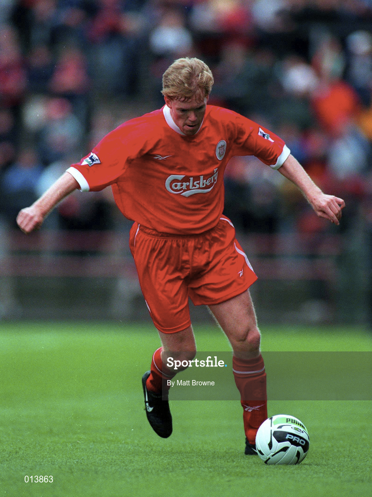 31 July 1998; Steve Staunton of Liverpool during the Carlsberg Trophy match between St Patrick's Athletic and Liverpool at Lansdowne Road in Dublin. Photo by Matt Browne/Sportsfile