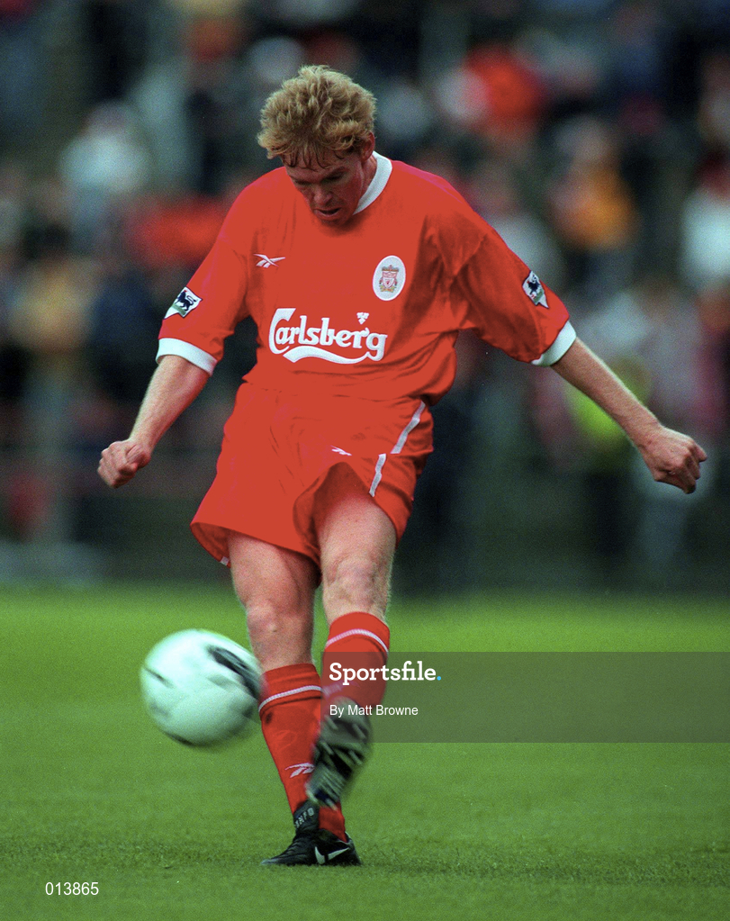 31 July 1998; Steve Staunton of Liverpool during the Carlsberg Trophy match between St Patrick's Athletic and Liverpool at Lansdowne Road in Dublin. Photo by Matt Browne/Sportsfile