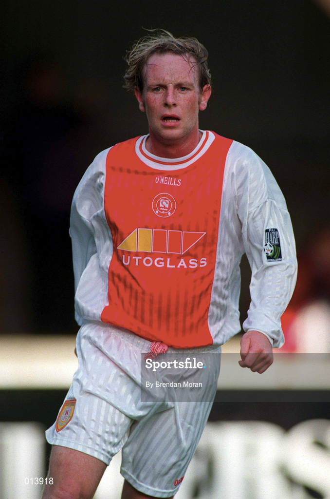 14 July 1998; Thomas Morgan of St Patrick's Athletic during the Club Friendly between St Patrick's Athletic and Hearts at Richmond Park in Dublin. Photo by Brendan Moran/Sportsfile