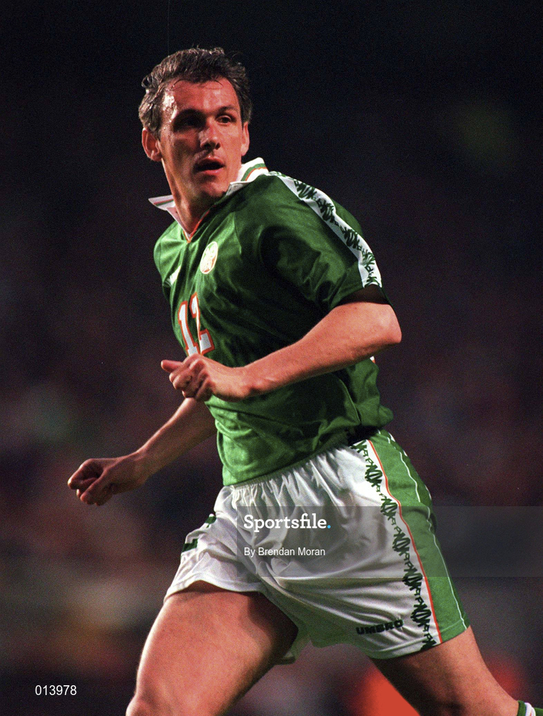 21 May 1997; Tony Cascarino of Republic of Ireland during the FIFA World Cup 1998 Group 8 Qualifying match between Republic of Ireland and Liechtenstein at Lansdowne Road in Dublin. Photo by Brendan Moran/Sportsfile