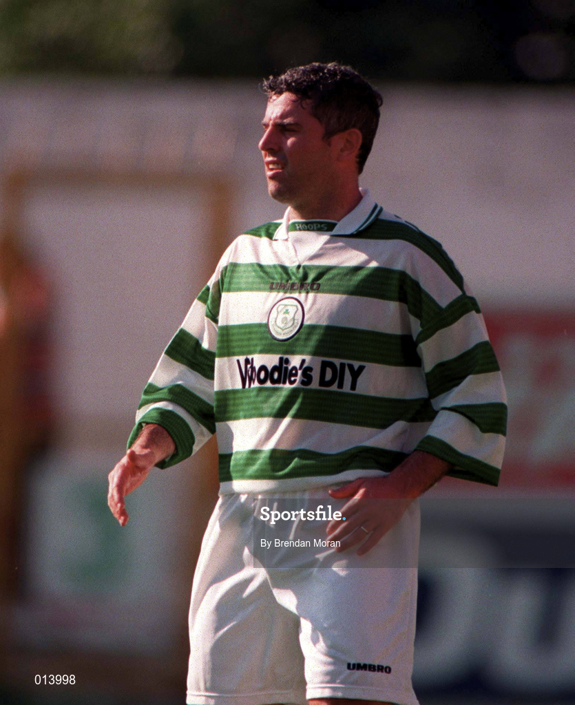 20 September 1998; Tony Cousins of Shamrock Rovers during the Harp Lager National League Premier Division match between Shamrock Rovers and Derry City at Tolka Park in Dublin. Photo by Brendan Moran/Sportsfile