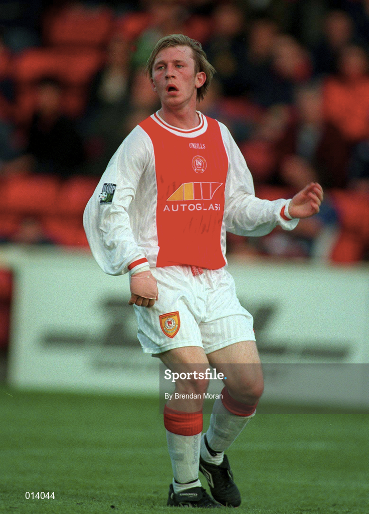 14 July 1998; Trevor Molloy of St Patrick's Athletic during the Club Friendly match between St Patrick's Athletic and Hearts at Richmond Park in Dublin. Photo by Brendan Moran/Sportsfile