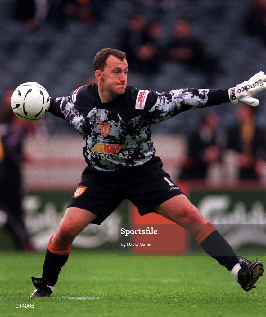 31 July 1998; Trevor Woods of St Patrick's Athletic during the Carlsberg Trophy match between St Patrick's Athletic and Liverpool at Lansdowne Road in Dublin. Photo by David Maher/Sportsfile