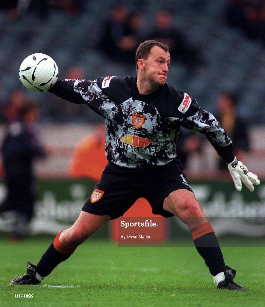 31 July 1998; Trevor Woods of St Patrick's Athletic during the Carlsberg Trophy match between St Patrick's Athletic and Liverpool at Lansdowne Road in Dublin. Photo by David Maher/Sportsfile