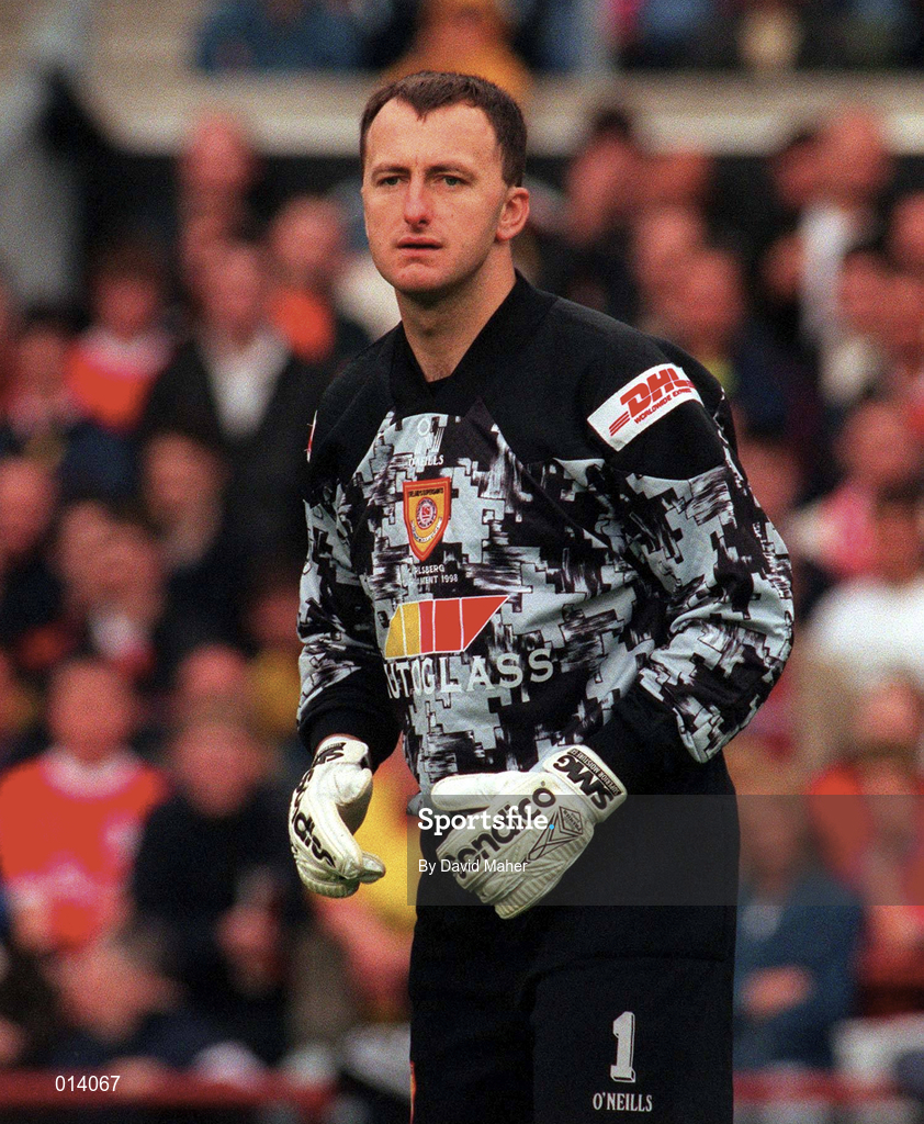 31 July 1998; Trevor Woods of St Patrick's Athletic during the Carlsberg Trophy match between St Patrick's Athletic and Liverpool at Lansdowne Road in Dublin. Photo by David Maher/Sportsfile