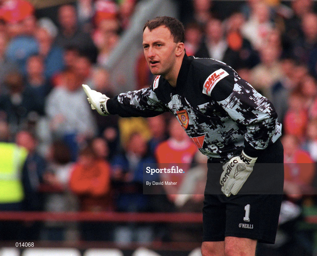 31 July 1998; Trevor Woods of St Patrick's Athletic during the Carlsberg Trophy match between St Patrick's Athletic and Liverpool at Lansdowne Road in Dublin. Photo by David Maher/Sportsfile