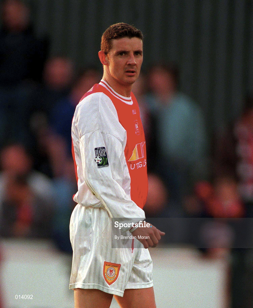 14 July 1998; Willie Burke of St Patrick's Athletic during the Club Friendly match between St Patrick's Athletic and Hearts at Richmond Park in Dublin. Photo by Brendan Moran/Sportsfile