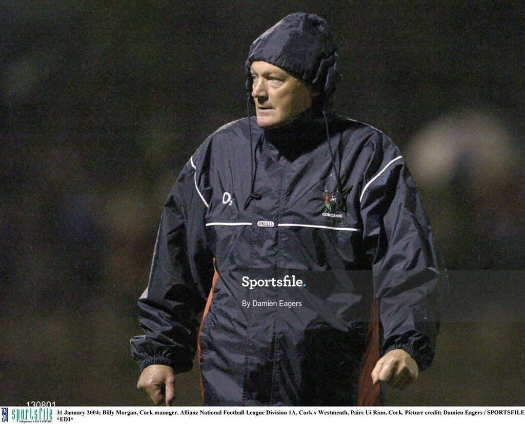 31 January 2004; Billy Morgan, Cork manager. Allianz National Football League Division 1A, Cork v Westmeath, Pairc Ui Rinn, Cork. Picture credit; Damien Eagers / SPORTSFILE *EDI*