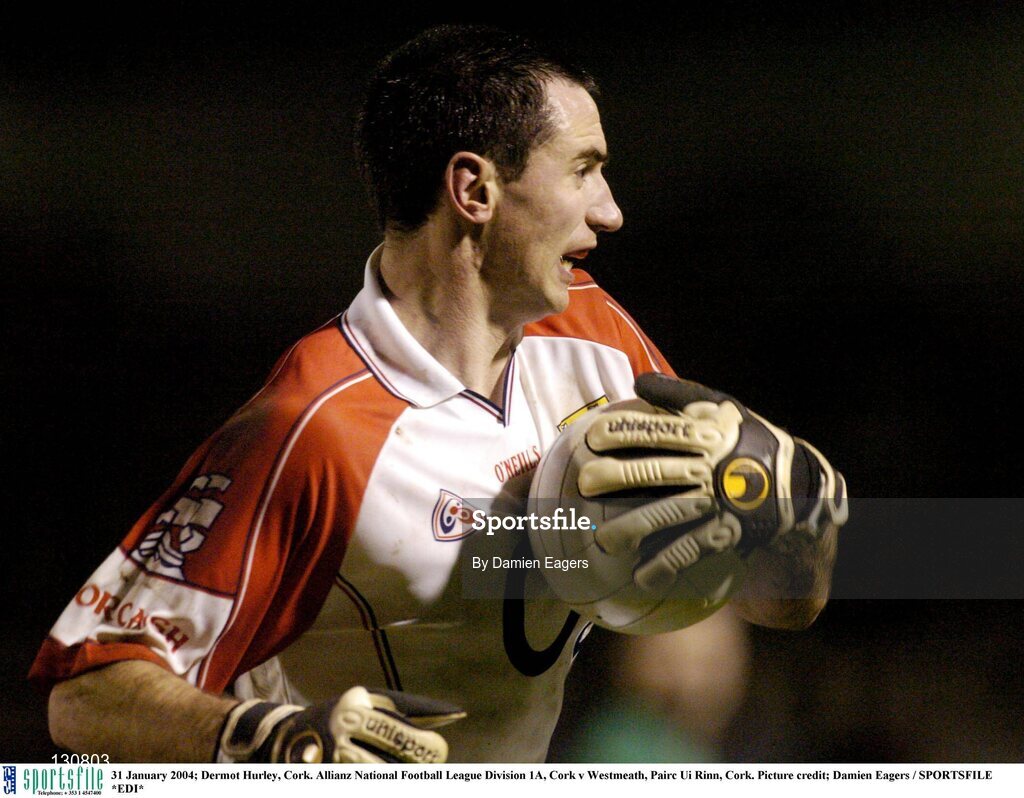 31 January 2004; Dermot Hurley, Cork. Allianz National Football League Division 1A, Cork v Westmeath, Pairc Ui Rinn, Cork. Picture credit; Damien Eagers / SPORTSFILE *EDI*