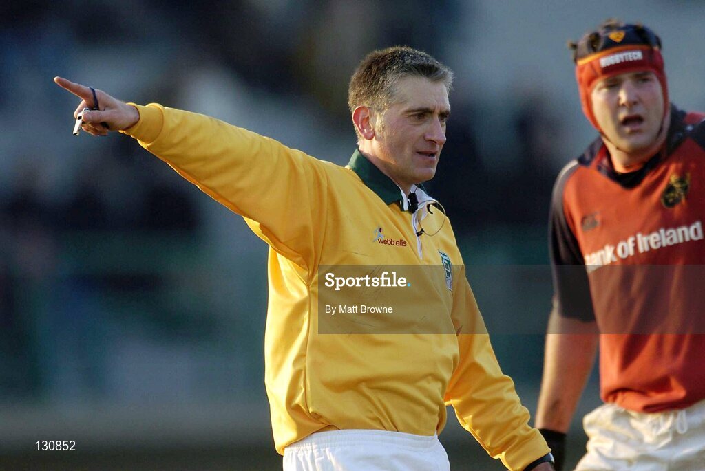 24 January 2004; Joel Dume, Referee. Heineken European Cup 2003-2004, Round 5, Pool 5, Benetton Treviso v Munster, Stadio Comunale di Monigio, Treviso, Italy. Picture credit; Matt Browne / SPORTSFILE *EDI*