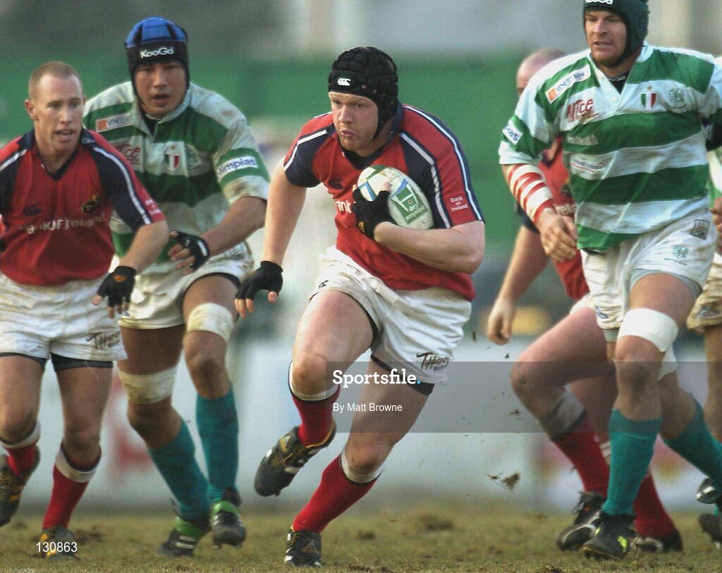 24 January 2004; Stephen Keogh, Munster. Heineken European Cup 2003-2004, Round 5, Pool 5, Benetton Treviso v Munster, Stadio Comunale di Monigio, Treviso, Italy. Picture credit; Matt Browne / SPORTSFILE *EDI*