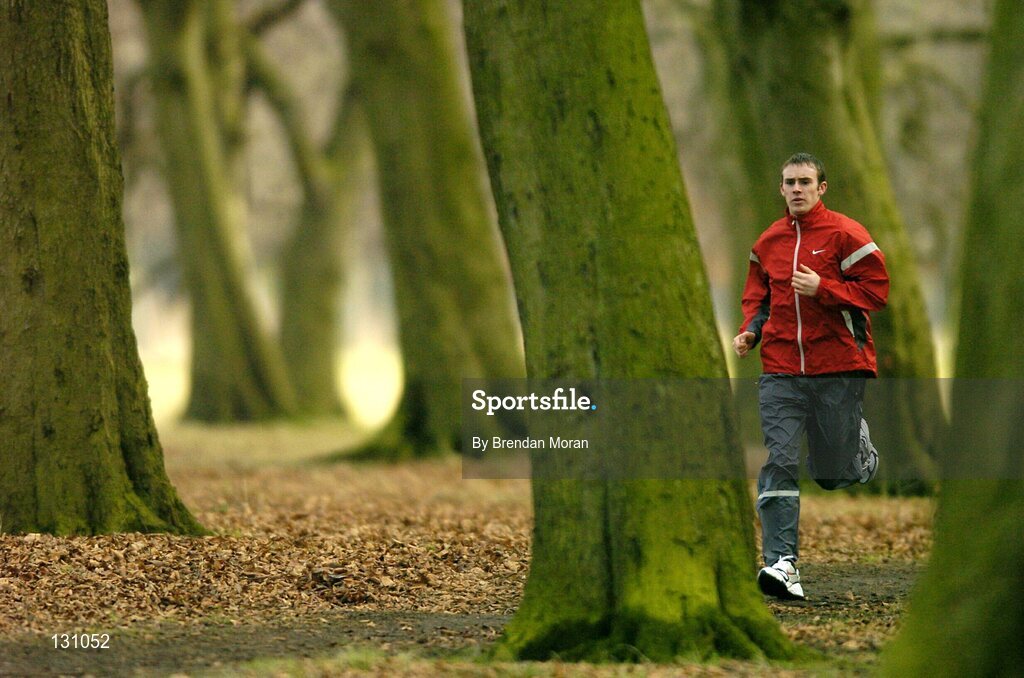 27 January 2004; Irish athlete Mark Christie. Picture credit; Brendan Moran / SPORTSFILE