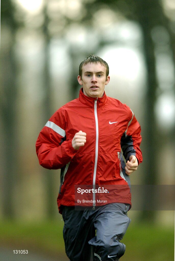 27 January 2004; Irish athlete Mark Christie. Picture credit; Brendan Moran / SPORTSFILE