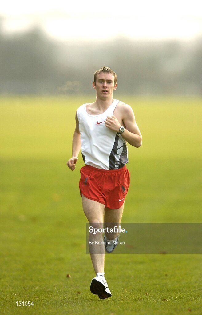 27 January 2004; Irish athlete Mark Christie. Picture credit; Brendan Moran / SPORTSFILE