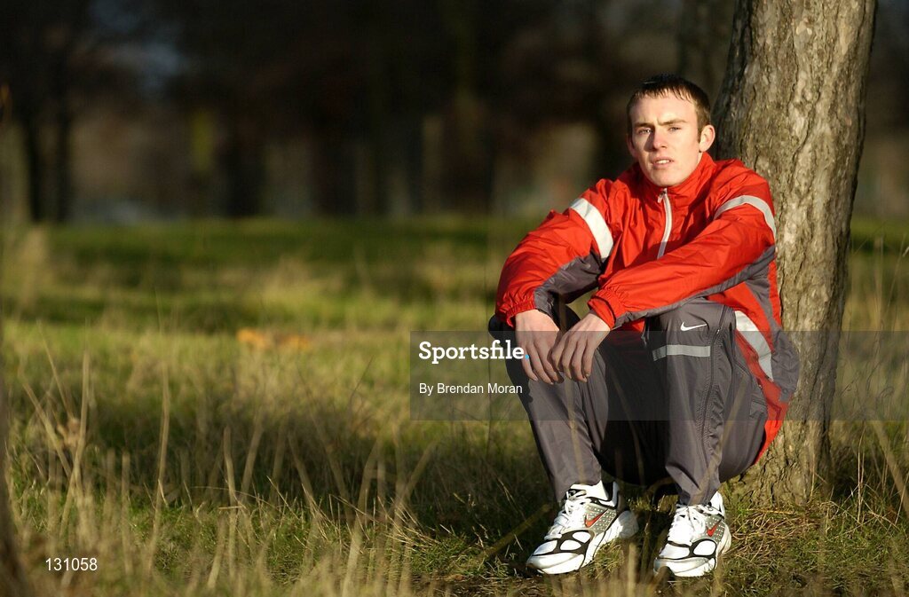 27 January 2004; Irish athlete Mark Christie. Picture credit; Brendan Moran / SPORTSFILE