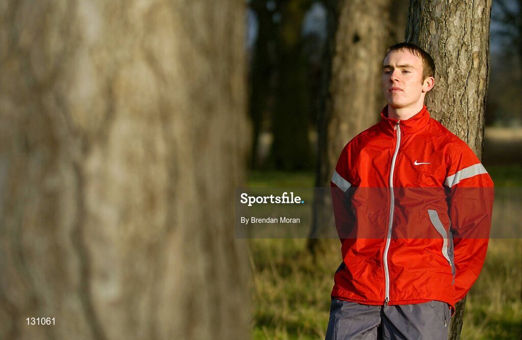 27 January 2004; Irish athlete Mark Christie. Picture credit; Brendan Moran / SPORTSFILE