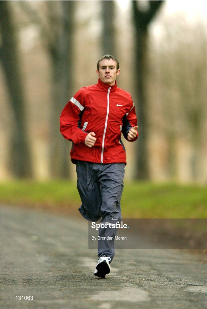 27 January 2004; Irish athlete Mark Christie. Picture credit; Brendan Moran / SPORTSFILE