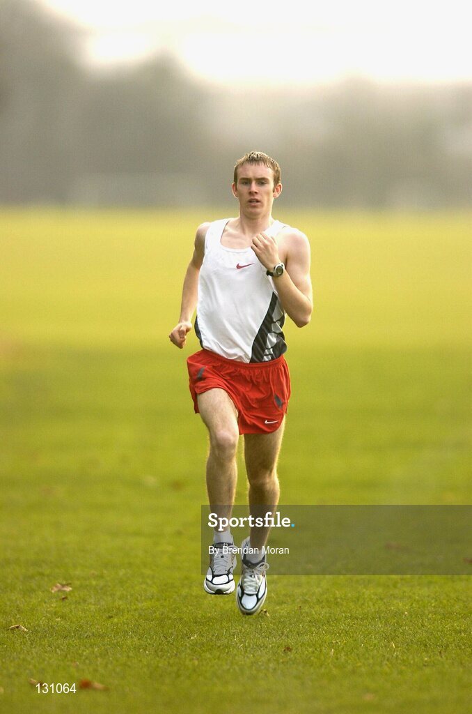 27 January 2004; Irish athlete Mark Christie. Picture credit; Brendan Moran / SPORTSFILE