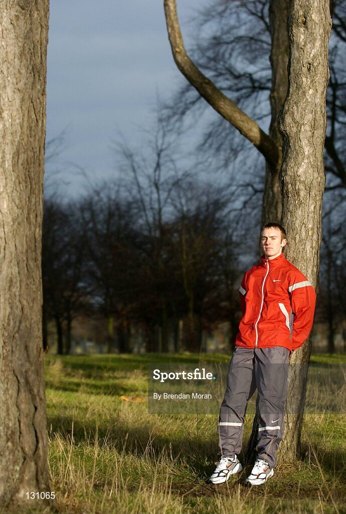 27 January 2004; Irish athlete Mark Christie. Picture credit; Brendan Moran / SPORTSFILE