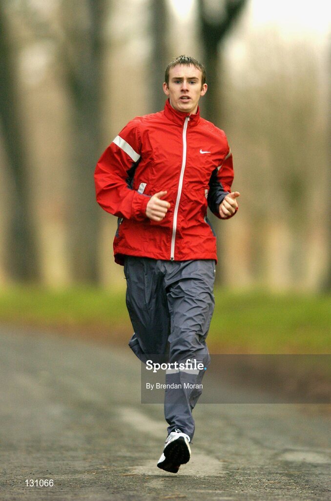 27 January 2004; Irish athlete Mark Christie. Picture credit; Brendan Moran / SPORTSFILE