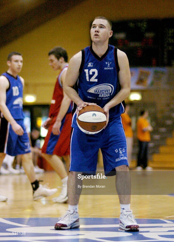 30 January 2004; Trevor O'Connor, Mardyke UCC Demons. National Basketball Cup 2004, Junior Men's Semi-Final, Mardyke UCC Demons v Westaro Castlebar, The ESB Arena, Tallaght, Dublin. Picture credit; Brendan Moran / SPORTSFILE *EDI*