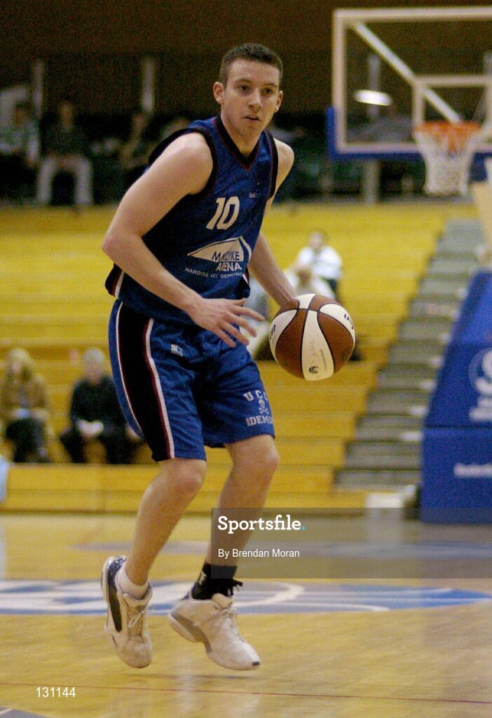 30 January 2004; David Murphy, Mardyke UCC Demons. National Basketball Cup 2004, Junior Men's Semi-Final, Mardyke UCC Demons v Westaro Castlebar, The ESB Arena, Tallaght, Dublin. Picture credit; Brendan Moran / SPORTSFILE *EDI*
