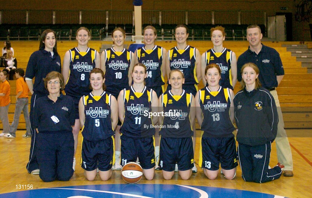 30 January 2004; The University of Limerick team. ESB National Cup 2004, Senior Women's Semi-Final, University of Limerick v Dart Killester, The ESB Arena, Tallaght, Dublin. Picture credit; Brendan Moran / SPORTSFILE *EDI*