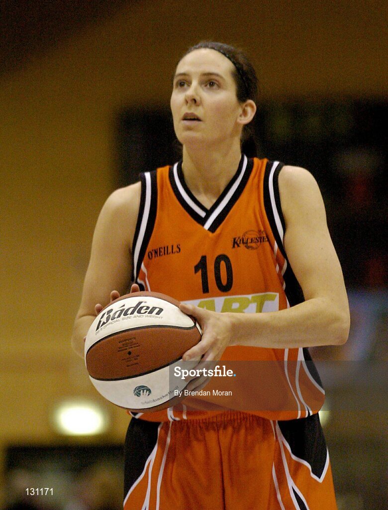 30 January 2004; Carmel Kissane, Dart Killester. ESB National Cup 2004, Senior Women's Semi-Final, University of Limerick v Dart Killester, The ESB Arena, Tallaght, Dublin. Picture credit; Brendan Moran / SPORTSFILE *EDI*