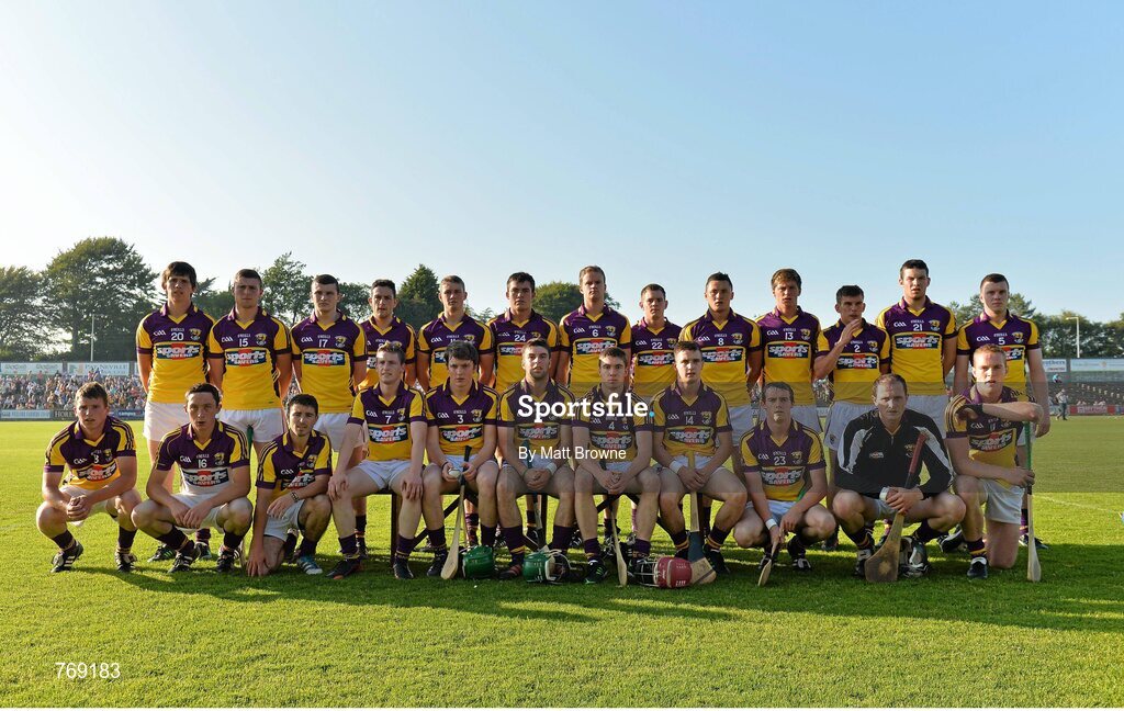 10 July 2013; The Wexford squad. Bord Gáis Energy Leinster GAA Hurling Under 21 Championship Final, Kilkenny v Wexford, Wexford Park, Wexford. Picture credit: Matt Browne / SPORTSFILE