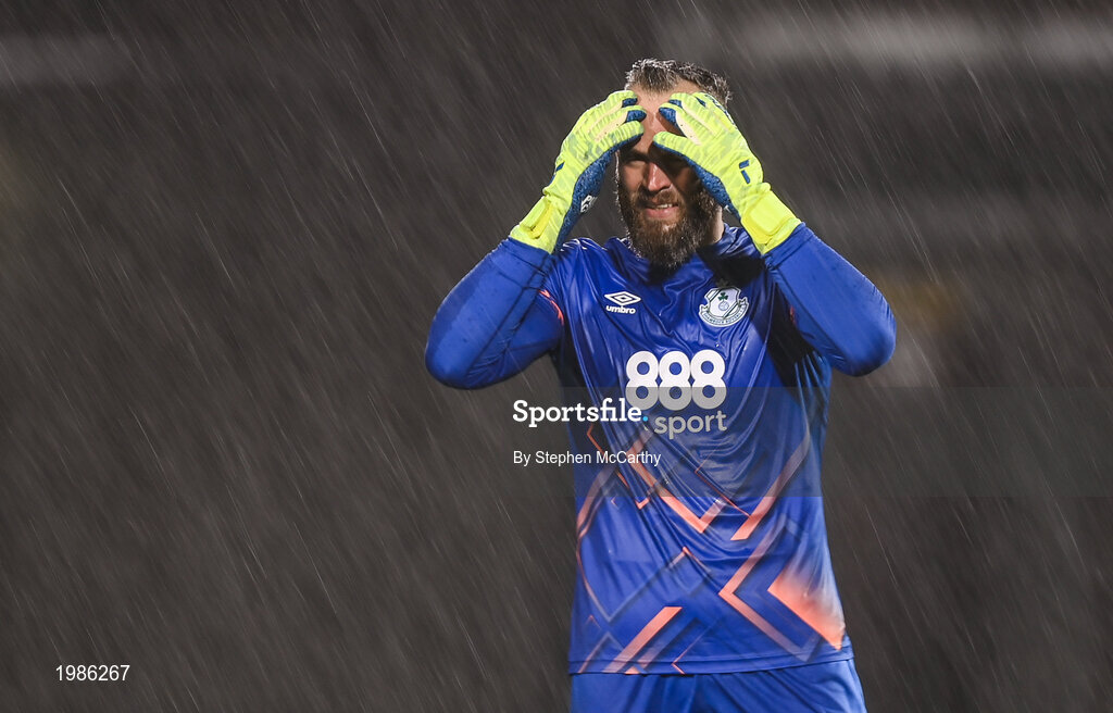 12 March 2021; Alan Mannus of Shamrock Rovers during the FAI President's Cup Final match between Shamrock Rovers and Dundalk at Tallaght Stadium in Dublin. Photo by Stephen McCarthy/Sportsfile