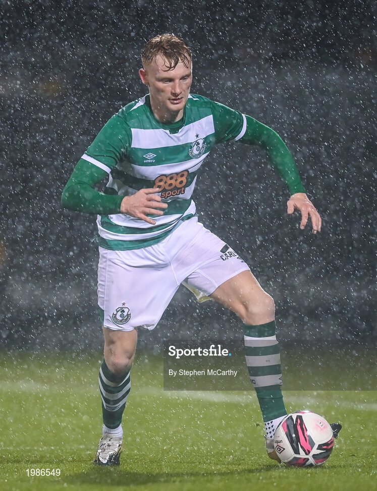 12 March 2021; Liam Scales of Shamrock Rovers during the FAI President's Cup Final match between Shamrock Rovers and Dundalk at Tallaght Stadium in Dublin. Photo by Stephen McCarthy/Sportsfile