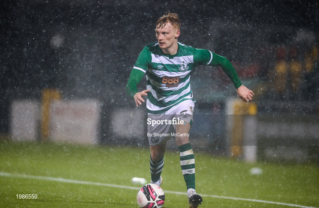 12 March 2021; Liam Scales of Shamrock Rovers during the FAI President's Cup Final match between Shamrock Rovers and Dundalk at Tallaght Stadium in Dublin. Photo by Stephen McCarthy/Sportsfile