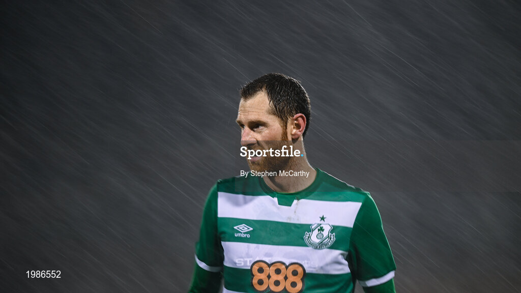 12 March 2021; Chris McCann of Shamrock Rovers during the FAI President's Cup Final match between Shamrock Rovers and Dundalk at Tallaght Stadium in Dublin. Photo by Stephen McCarthy/Sportsfile