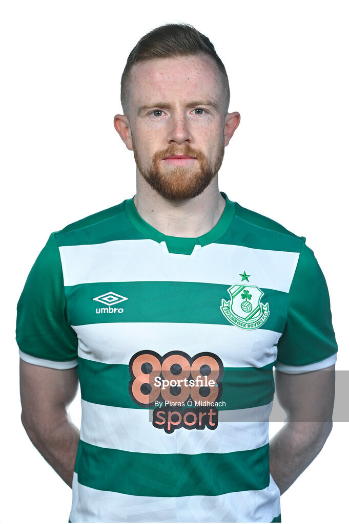 13 March 2021; Sean Hoare during a Shamrock Rovers FC portrait session ahead of the 2021 SSE Airtricity League Premier Division season at Tallaght Stadium in Dublin.  Photo by Piaras Ó Mídheach/Sportsfile