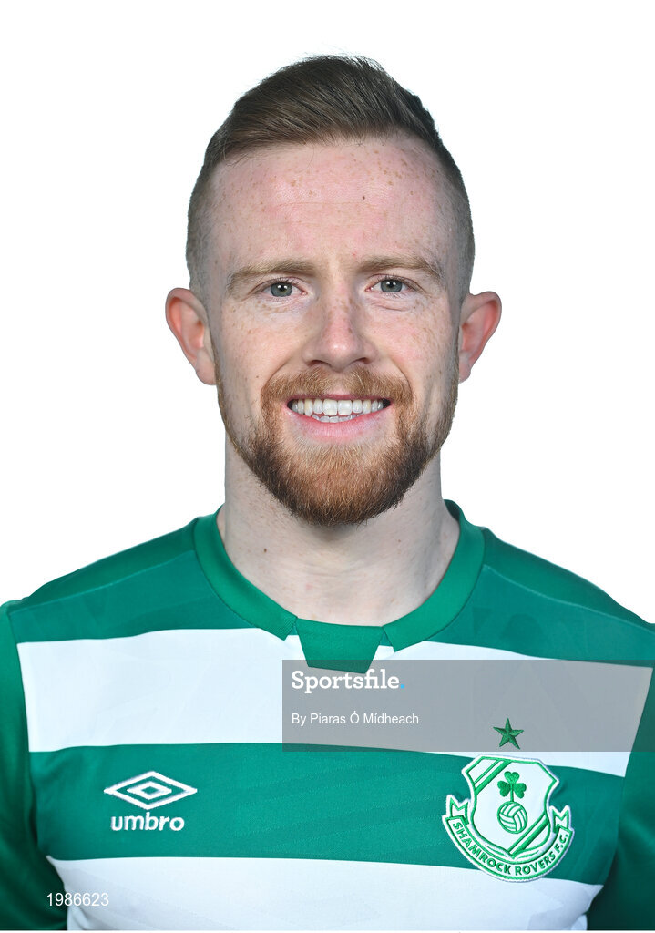 13 March 2021; Sean Hoare during a Shamrock Rovers FC portrait session ahead of the 2021 SSE Airtricity League Premier Division season at Tallaght Stadium in Dublin.  Photo by Piaras Ó Mídheach/Sportsfile