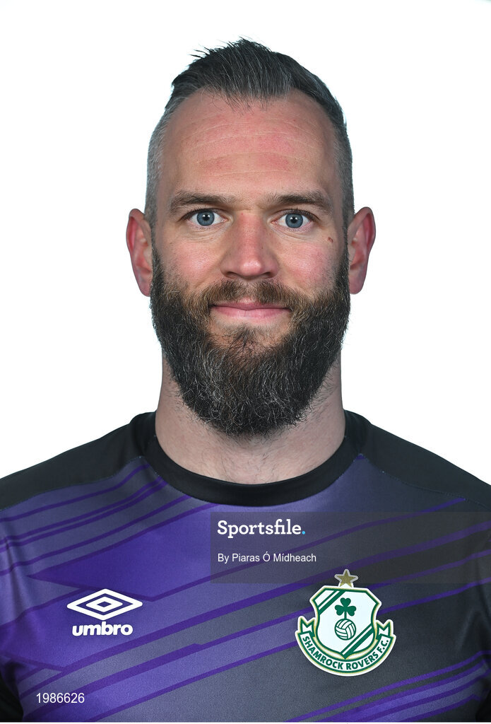 13 March 2021; Alan Mannus during a Shamrock Rovers FC portrait session ahead of the 2021 SSE Airtricity League Premier Division season at Tallaght Stadium in Dublin.  Photo by Piaras Ó Mídheach/Sportsfile