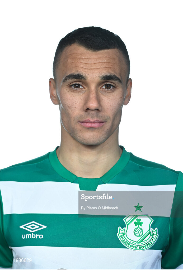 13 March 2021; Graham Burke during a Shamrock Rovers FC portrait session ahead of the 2021 SSE Airtricity League Premier Division season at Tallaght Stadium in Dublin.  Photo by Piaras Ó Mídheach/Sportsfile