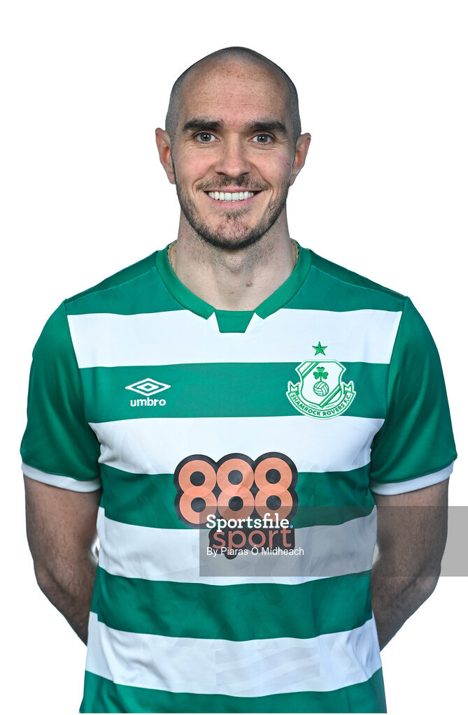 13 March 2021; Joey O'Brien during a Shamrock Rovers FC portrait session ahead of the 2021 SSE Airtricity League Premier Division season at Tallaght Stadium in Dublin.  Photo by Piaras Ó Mídheach/Sportsfile