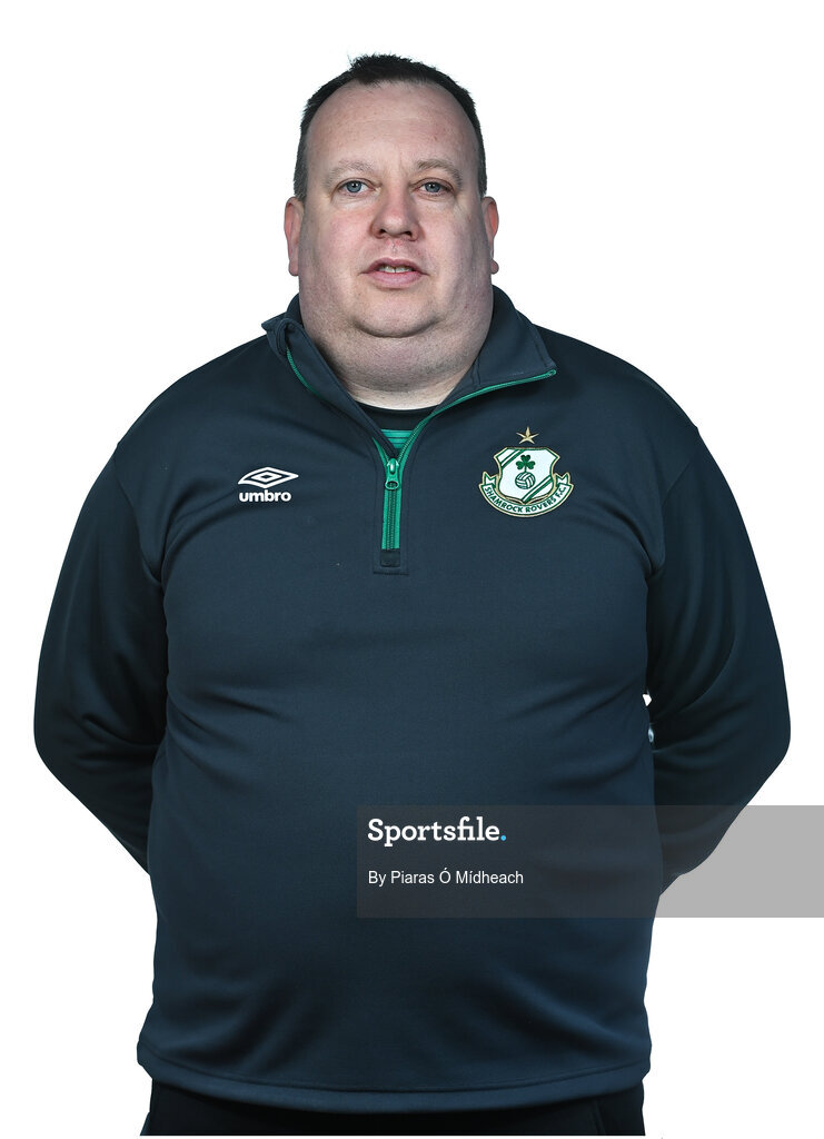13 March 2021; Kitman Mal Slattery during a Shamrock Rovers FC portrait session ahead of the 2021 SSE Airtricity League Premier Division season at Tallaght Stadium in Dublin.  Photo by Piaras Ó Mídheach/Sportsfile