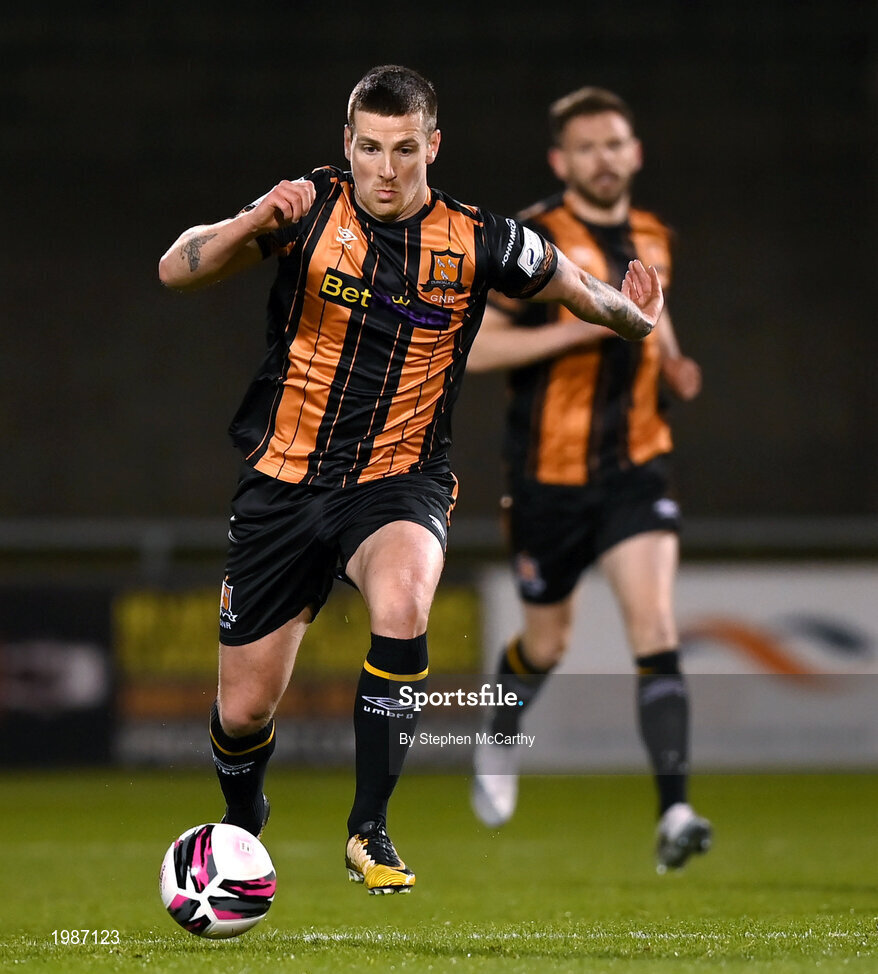 12 March 2021; Patrick McEleney of Dundalk during the FAI President's Cup Final match between Shamrock Rovers and Dundalk at Tallaght Stadium in Dublin. Photo by Stephen McCarthy/Sportsfile